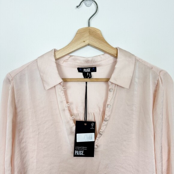 NWT Paige Resa Satin Blouse Small - Picture 5 of 15